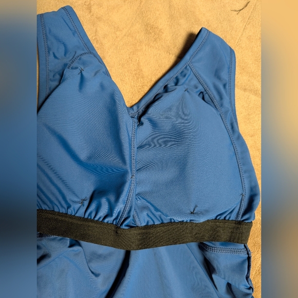 UV Skinz Royal Blue Ruched Swim Tank • Women’s L • Adjustable Side Ties - Picture 4 of 9